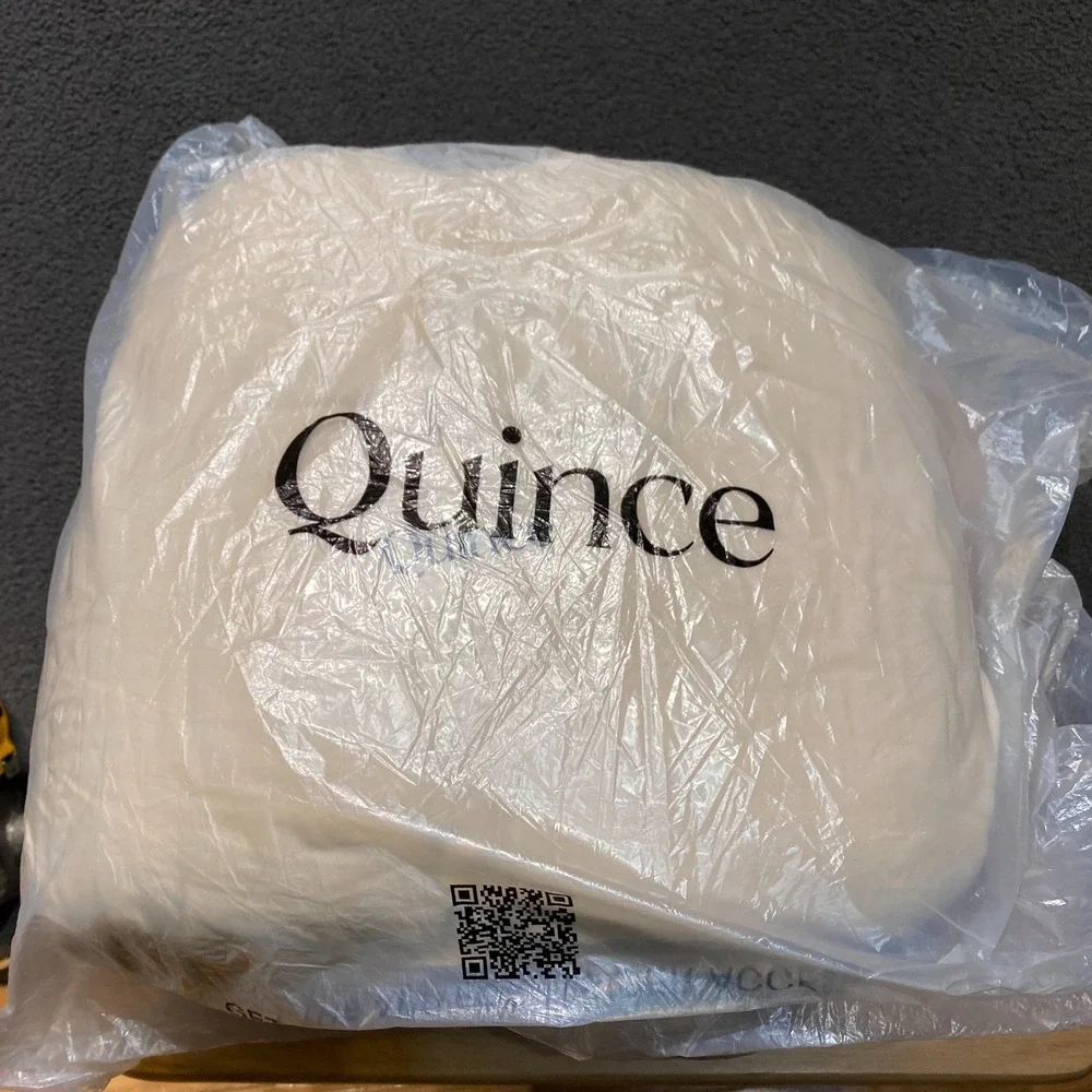 Quince Organic Airy Gauze Duvet Cover King/Cal King Undyed Off-White NO SHAMS